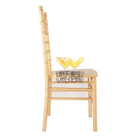 High quality gold color solid wood chiavari chair for wedding rental